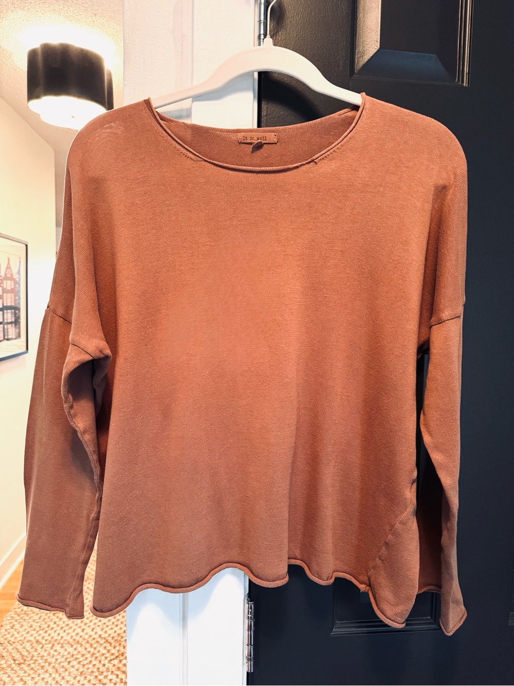 It Is Well LA 🌱 100% Cotton Rust Boxy Pullover M